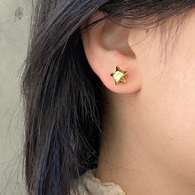 摺紙幸運星925耳環(金/霧金) Lucky Star 925 Earrings (Gold)