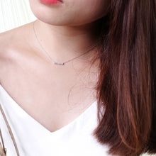 Precious Stones Silver Necklace
