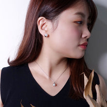 Half Moon Natural Pearl Silver Earrings