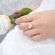 Diamond Heart 18K Rose Gold Ring