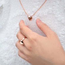 Diamond Heart 18K Rose Gold Ring