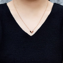 Diamond Heart 18K Rose Gold Necklace