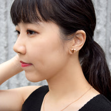 Diamond Heart 18K Rose Gold Earrings