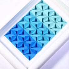 3D Paper Art Frame (Turquoise/white)