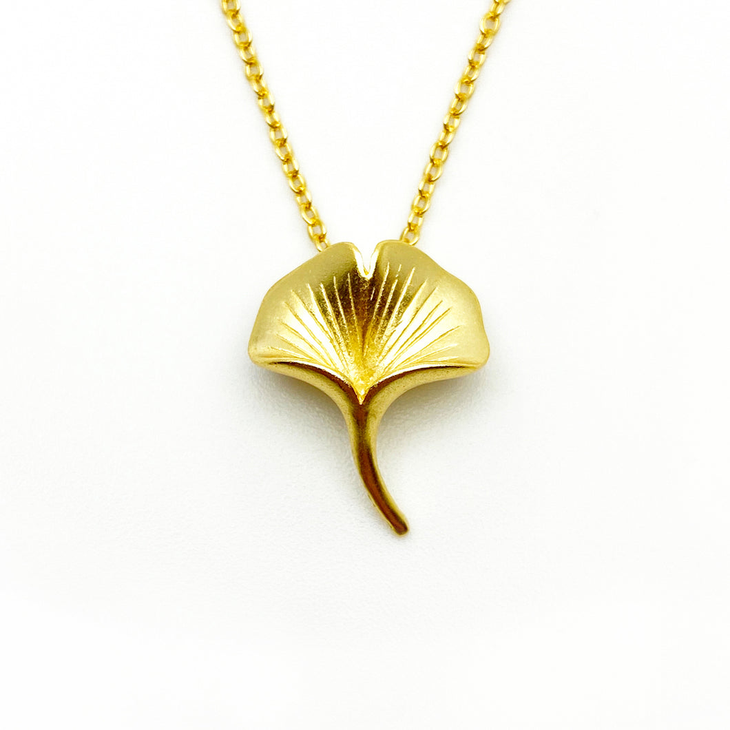Ginkgo 18K Gold Necklace