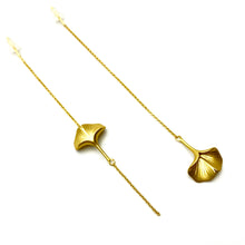 Ginkgo 18K Gold Threader Earrings