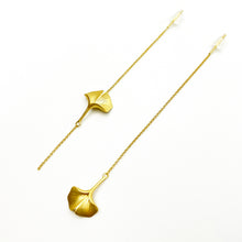 Ginkgo 18K Gold Threader Earrings