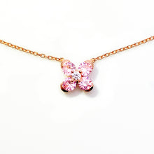Pink Sweet Alyssum Rose Gold Necklace