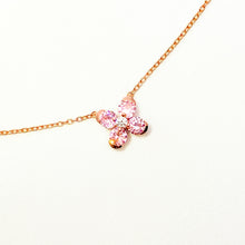 Pink Sweet Alyssum Rose Gold Necklace