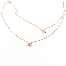 Pink Sweet Alyssum Rose Gold Necklace
