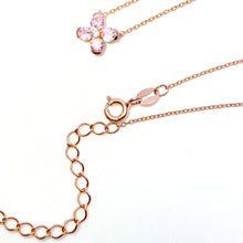 Pink Sweet Alyssum Rose Gold Necklace