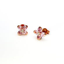 Pink Sweet Alyssum Rose Gold Earrings