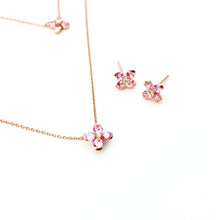Pink Sweet Alyssum Rose Gold Earrings