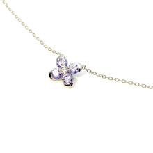 Lavender Sweet Alyssum White Gold Necklace