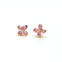 Pink Sweet Alyssum Rose Gold Earrings