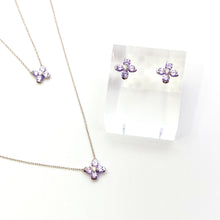 Lavender Sweet Alyssum White Gold Necklace
