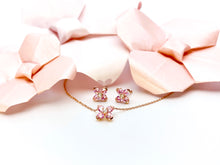 Pink Sweet Alyssum Rose Gold Earrings