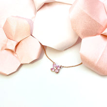 Pink Sweet Alyssum Rose Gold Necklace