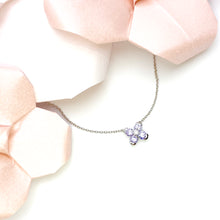 Lavender Sweet Alyssum White Gold Necklace