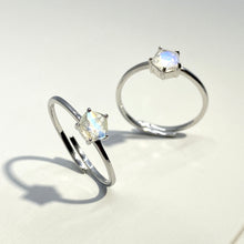 Moon & Star Silver Ring