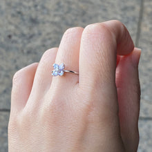 Lavender Sweet Alyssum White Gold Ring