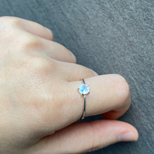 Moon & Star Silver Ring