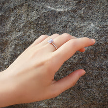 Lavender Sweet Alyssum White Gold Ring