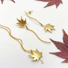 Maple 18K Gold Asymmetric Earrings