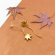 Maple 18K Gold Asymmetric Earrings