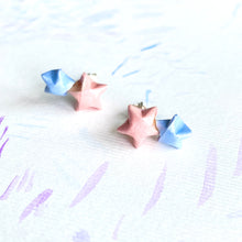 Double Lucky Star Earrings (Pink+Blue)