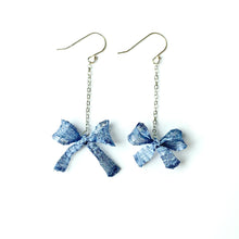 Bow Earrings (Blue)