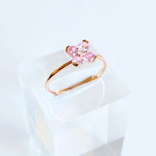 Pink Sweet Alyssum Rose Gold Ring