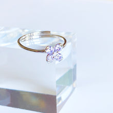 Lavender Sweet Alyssum White Gold Ring