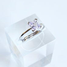 Lavender Sweet Alyssum White Gold Ring