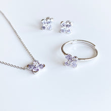 Lavender Sweet Alyssum White Gold Ring