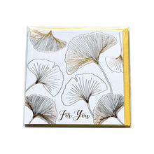 Ginkgo Leaf Gold Stamping Gift Card