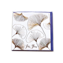 Ginkgo Leaf Gold Stamping Gift Card