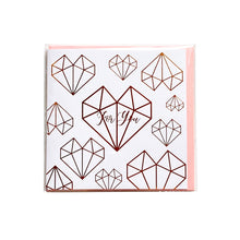 Diamond Heart Gold Stamping Gift Card