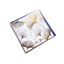 Ginkgo Leaf Gold Stamping Gift Card