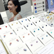 Double Lucky Star Earrings (Lavender+Blue)