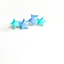 Double Lucky Star Earrings (Baby Blue + Lake Green)
