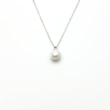 Half Moon Natural Pearl Silver Necklace