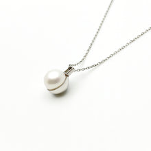 Half Moon Natural Pearl Silver Necklace