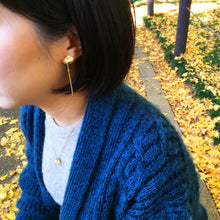 Ginkgo 18K Gold Drop Earrings
