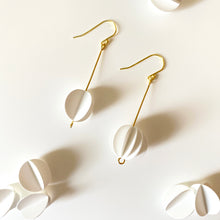 White Collection | ROUND Asymmetric Silver Earrings/ Ear Clips
