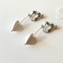 White Collection | HEART Silver Earrings/ Ear Clips