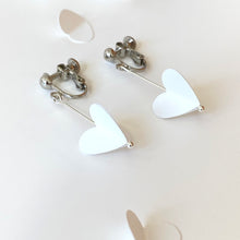 White Collection | HEART Silver Earrings/ Ear Clips