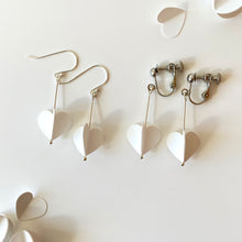 White Collection | HEART Silver Earrings/ Ear Clips