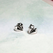 Diamond Heart 18K White Gold Earrings