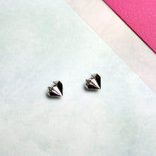Diamond Heart 18K White Gold Earrings